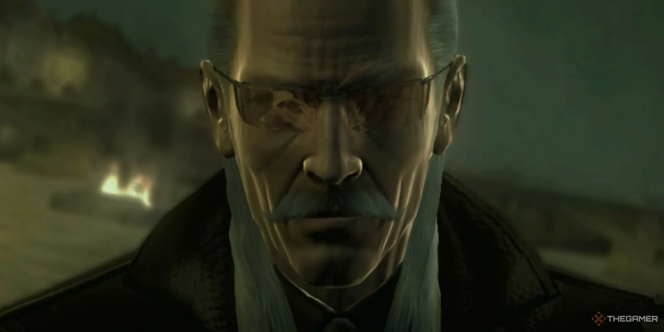 Liquid Ocelot với ánh mắt đầy mưu mẹo, nhân vật tạo nên nút thắt phức tạp trong Metal Gear Solid 4.