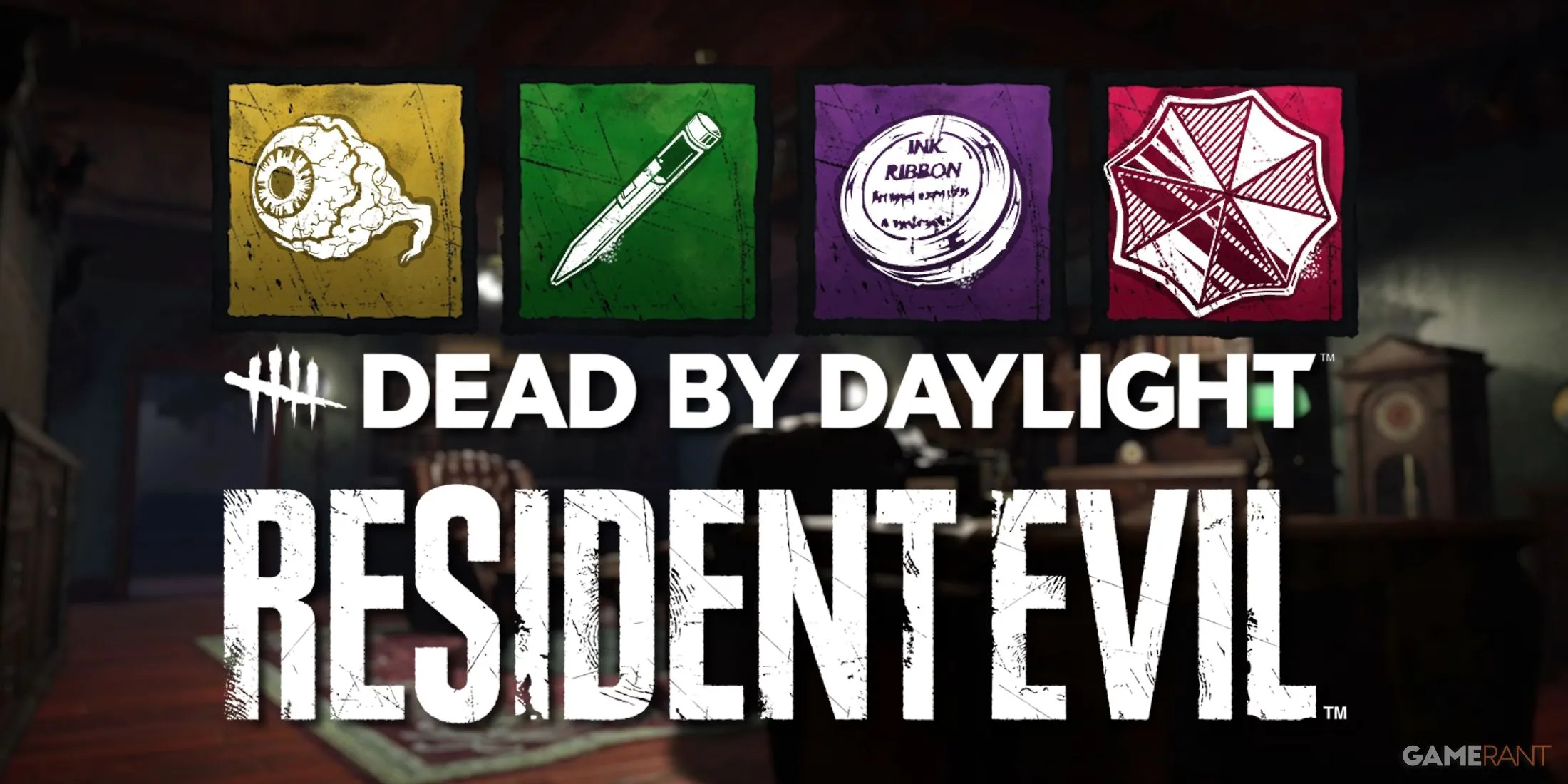Logo Resident Evil và các Add-on Nemesis trong Dead by Daylight