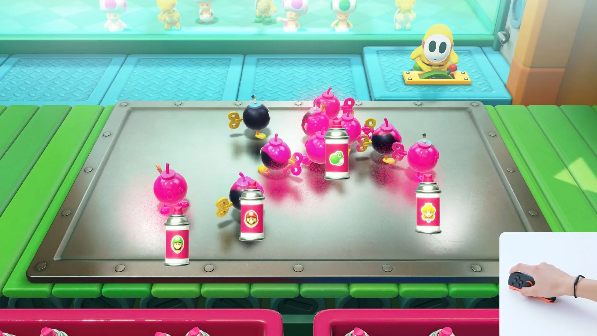 Mini-game nhóm trong Super Mario Party Jamboree Nintendo Switch 2 Edition, với các nhân vật cùng nhau vượt qua thử thách.