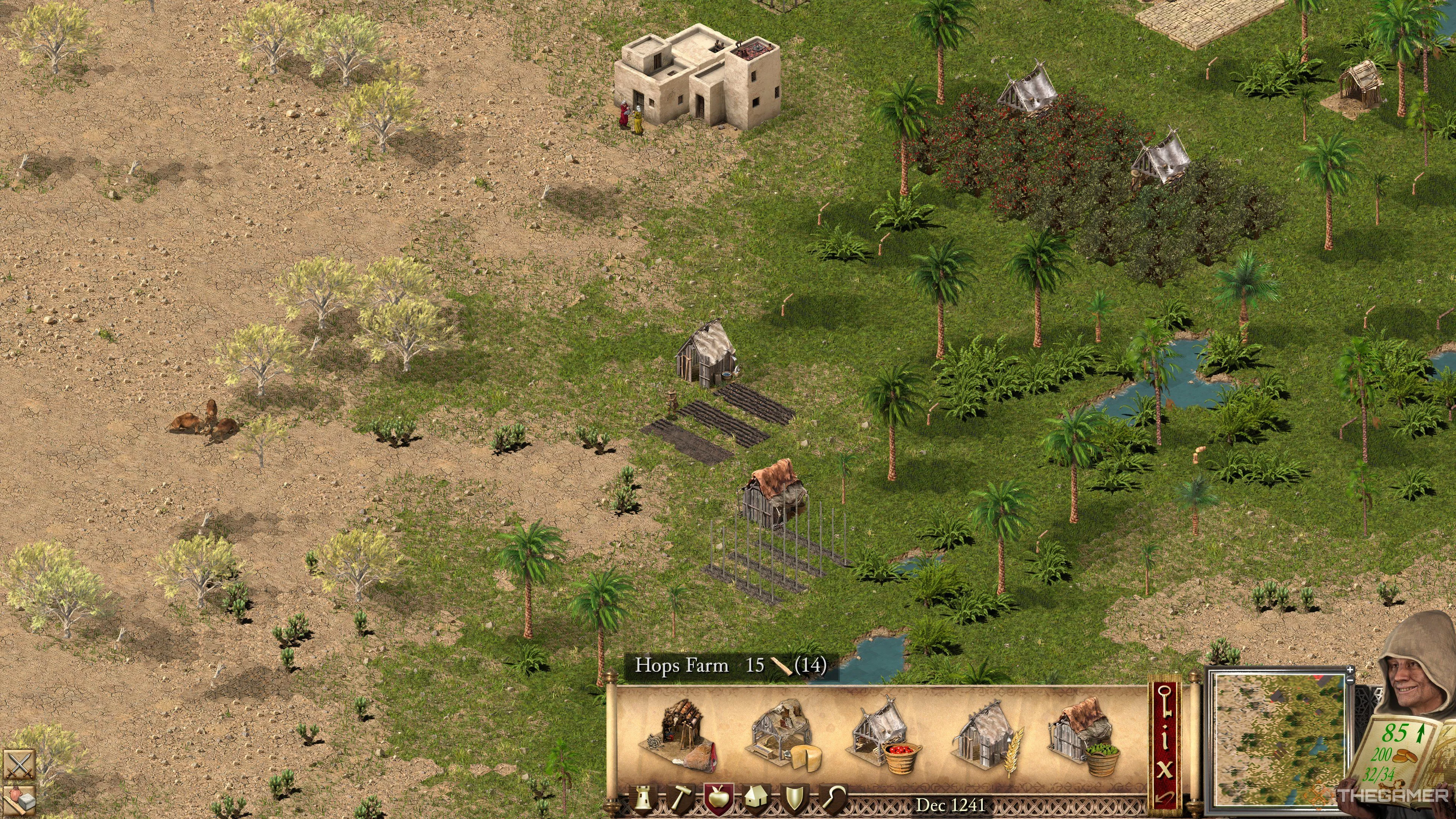Nông trại Hoa bia (Hops Farm) cung cấp nguyên liệu sản xuất bia tăng độ phổ biến trong Stronghold Crusader DE
