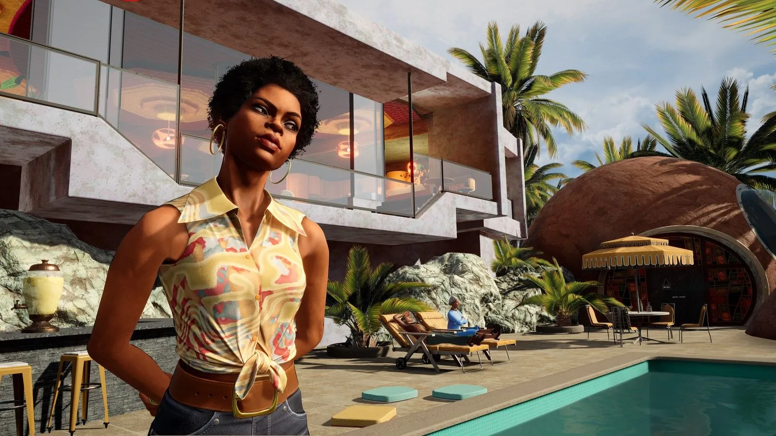 Nữ thám tử Jane Royce kiên định tìm kiếm manh mối trong bối cảnh những năm 1970s của game Death on the Nile