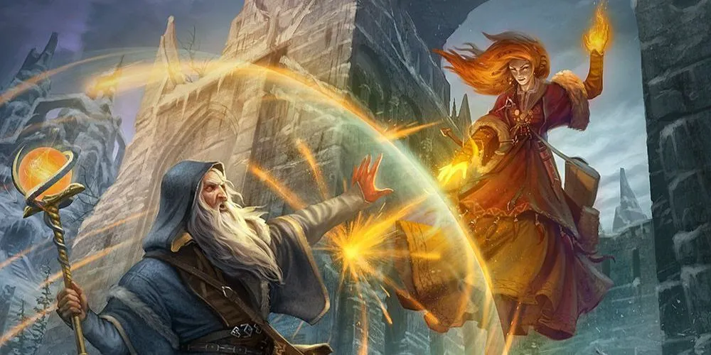 Phù thủy D&amp;D sử dụng phép thuật Abjuration để phòng thủ và hóa giải đòn tấn công của kẻ thù.