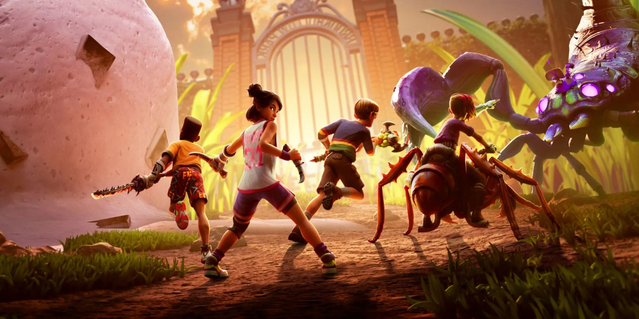 Poster chính thức Grounded 2 với Max, Hoops, Willow, Pete đối đầu bọ cạp, thể hiện hành trình phiêu lưu đầy thử thách.