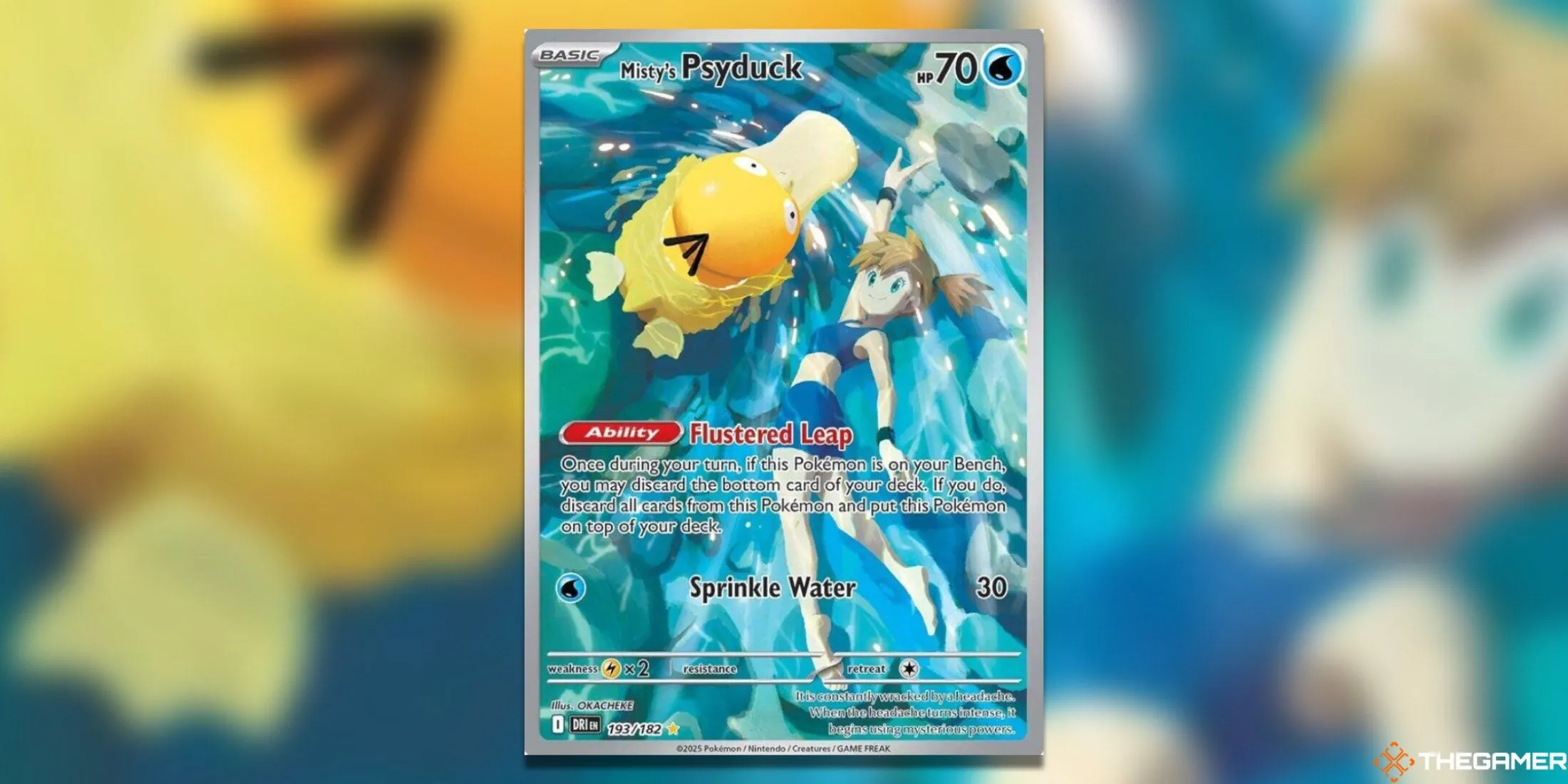 Psyduck của Misty với biểu cảm ngộ nghĩnh trong thẻ Illustration Rare