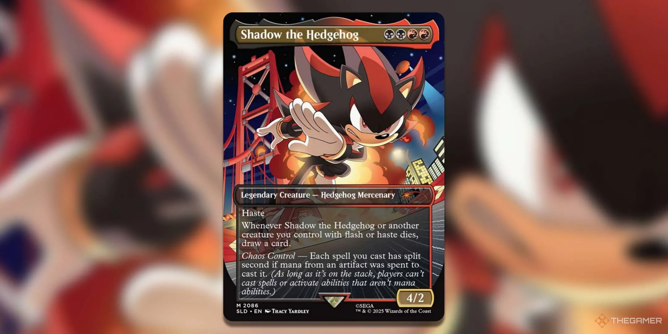 Shadow The Hedgehog lao vút qua thành phố về đêm
