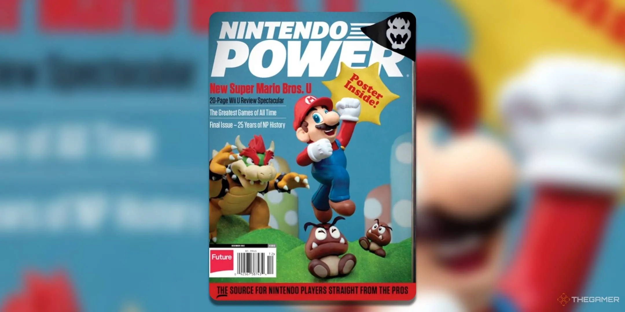 Số cuối cùng của tạp chí Nintendo Power (Volume 285) với bìa tôn vinh New Super Mario Bros U và tái hiện bìa số đầu tiên.