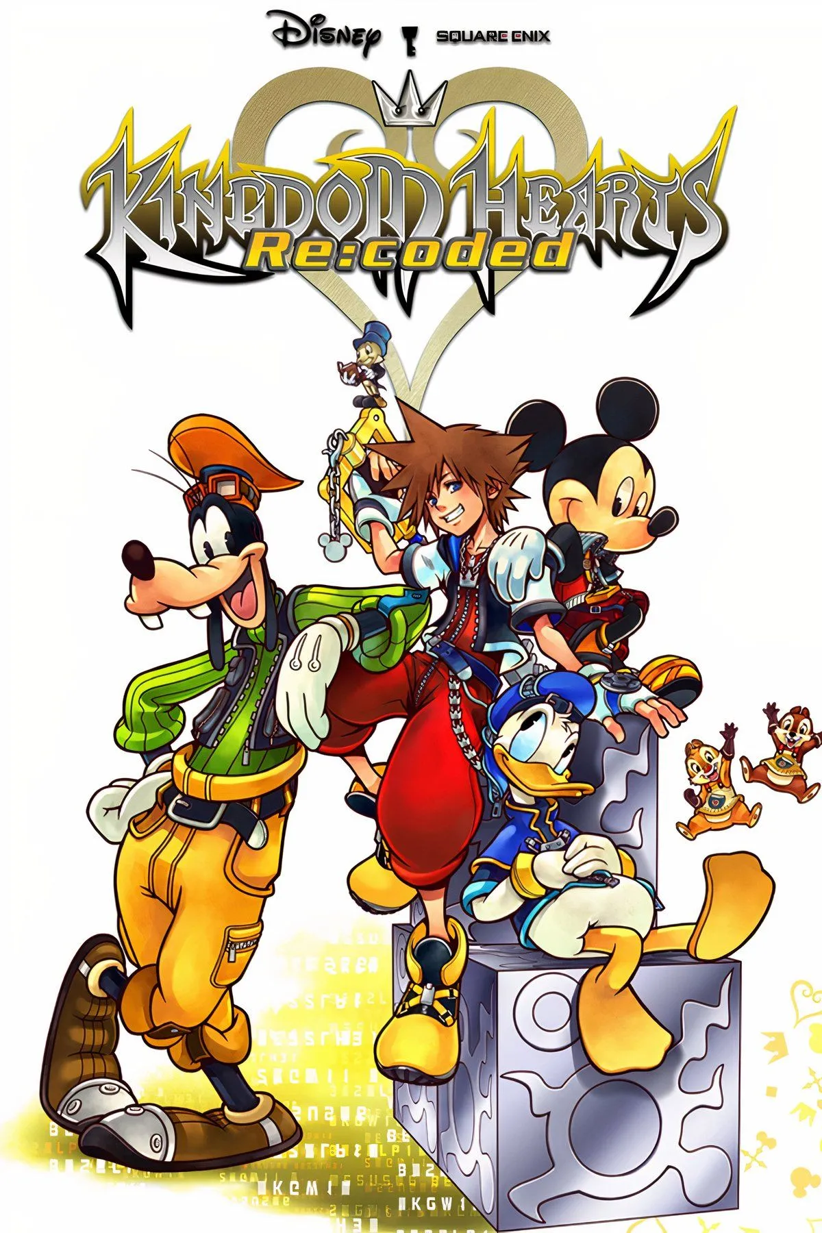 Sora trong Kingdom Hearts Re:Coded đang cầm Keyblade và chiến đấu với Heartless