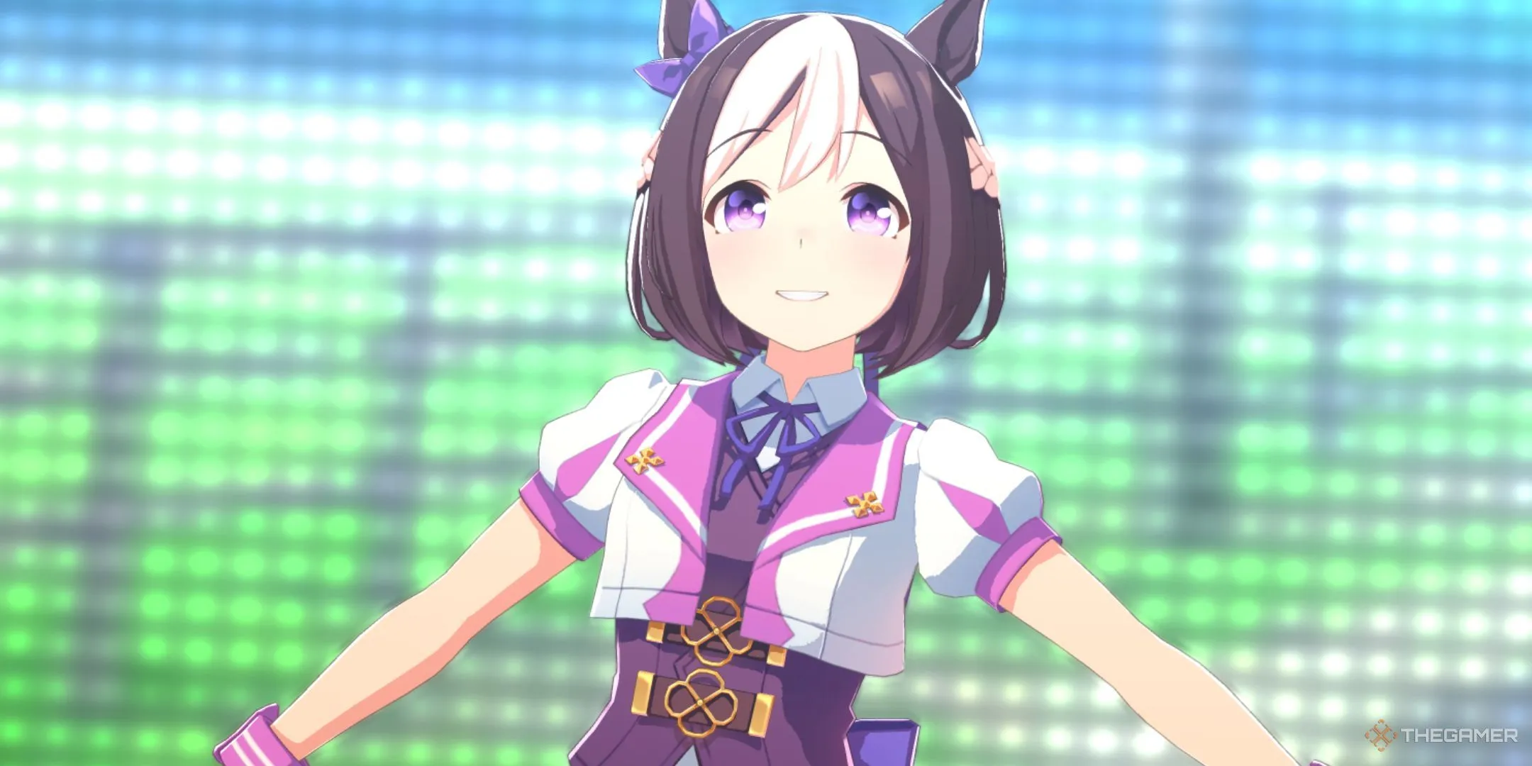 Special Week rạng rỡ trong game Umamusume Pretty Derby, là một trong những nhân vật được yêu thích nhất.