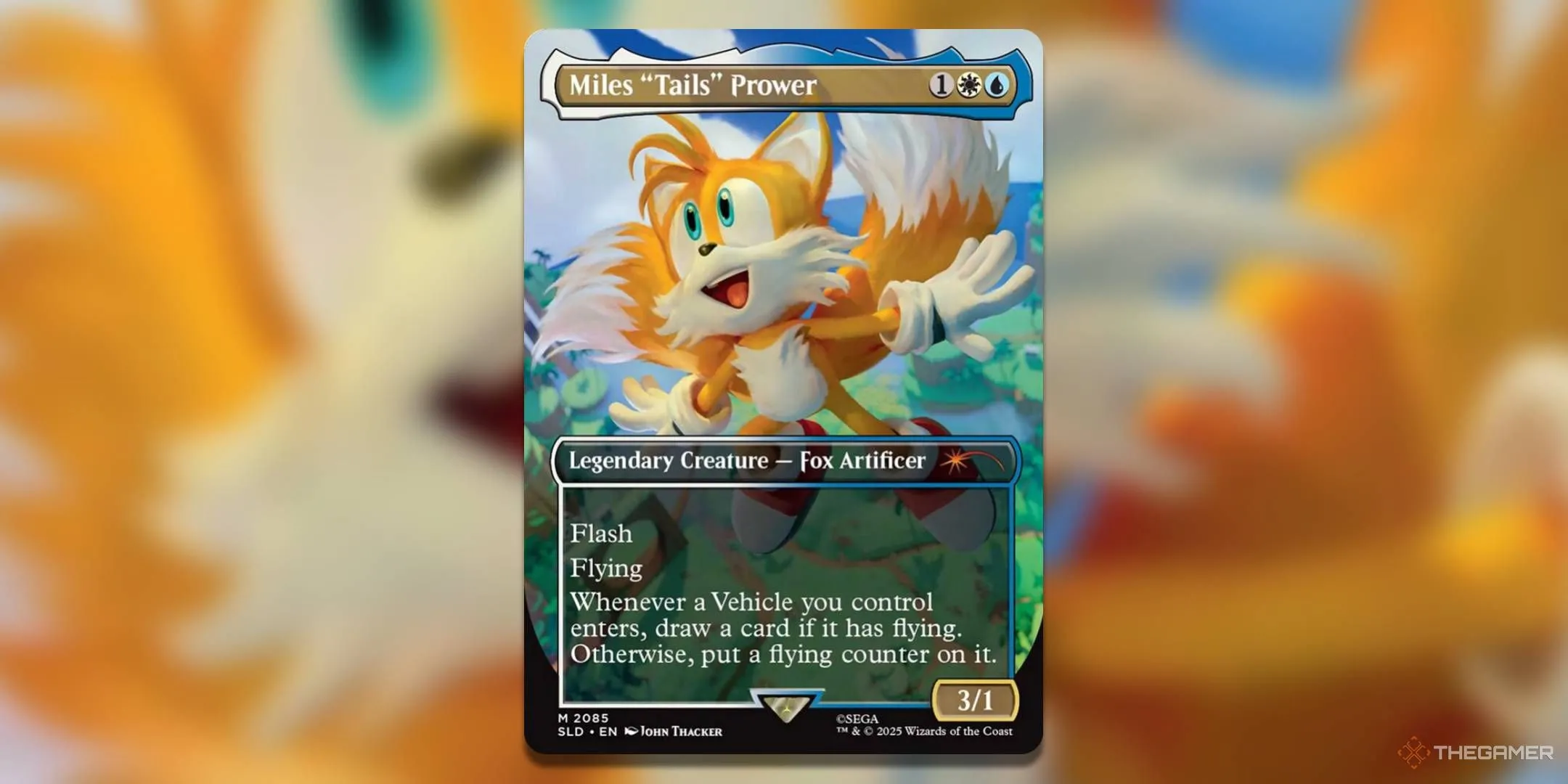 Tails bay lượn trên bầu trời xanh