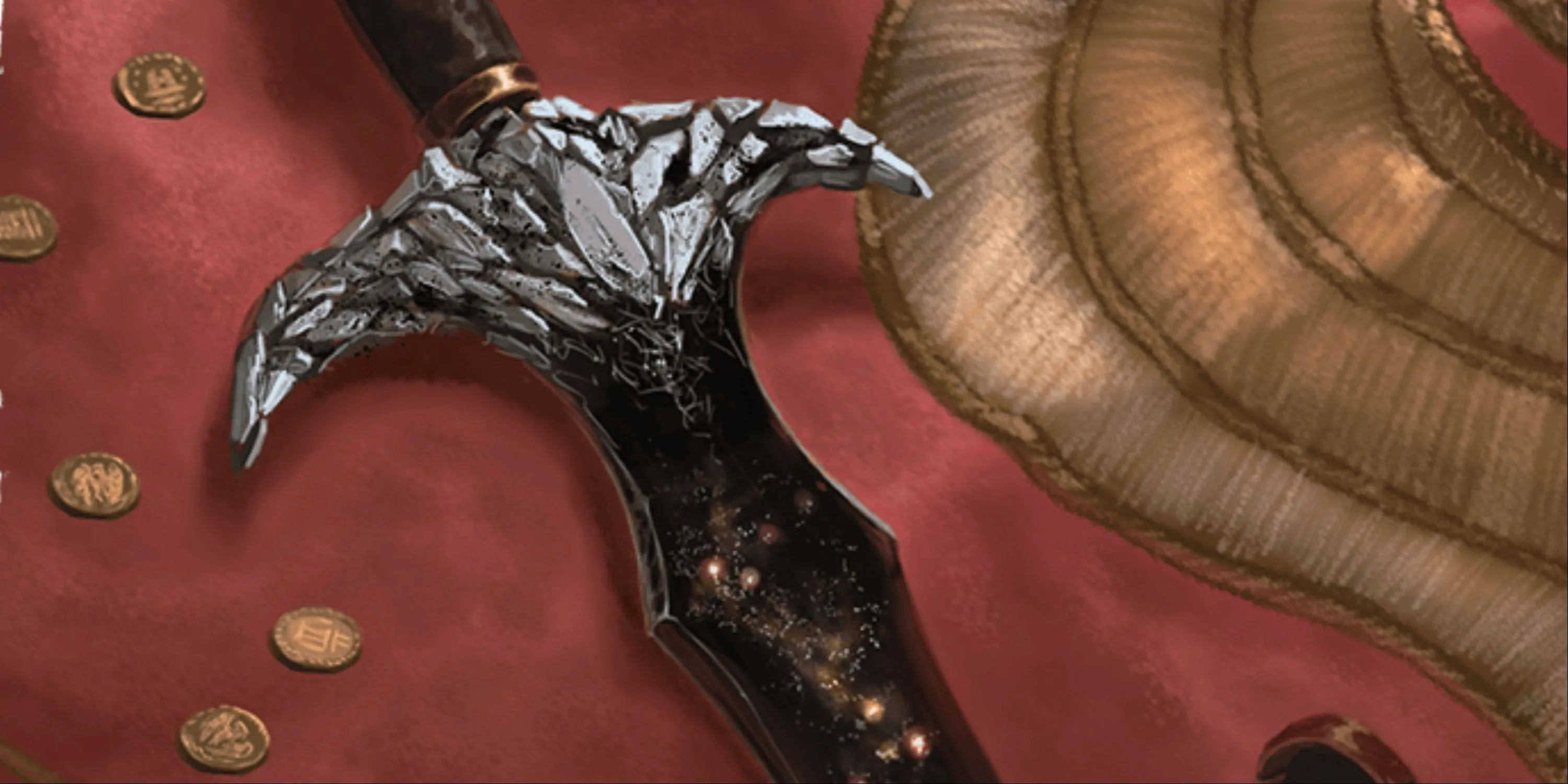 Thanh trường kiếm Blackrazor huyền thoại với cán đá và lưỡi kiếm bằng đá obsidian trong D&amp;D