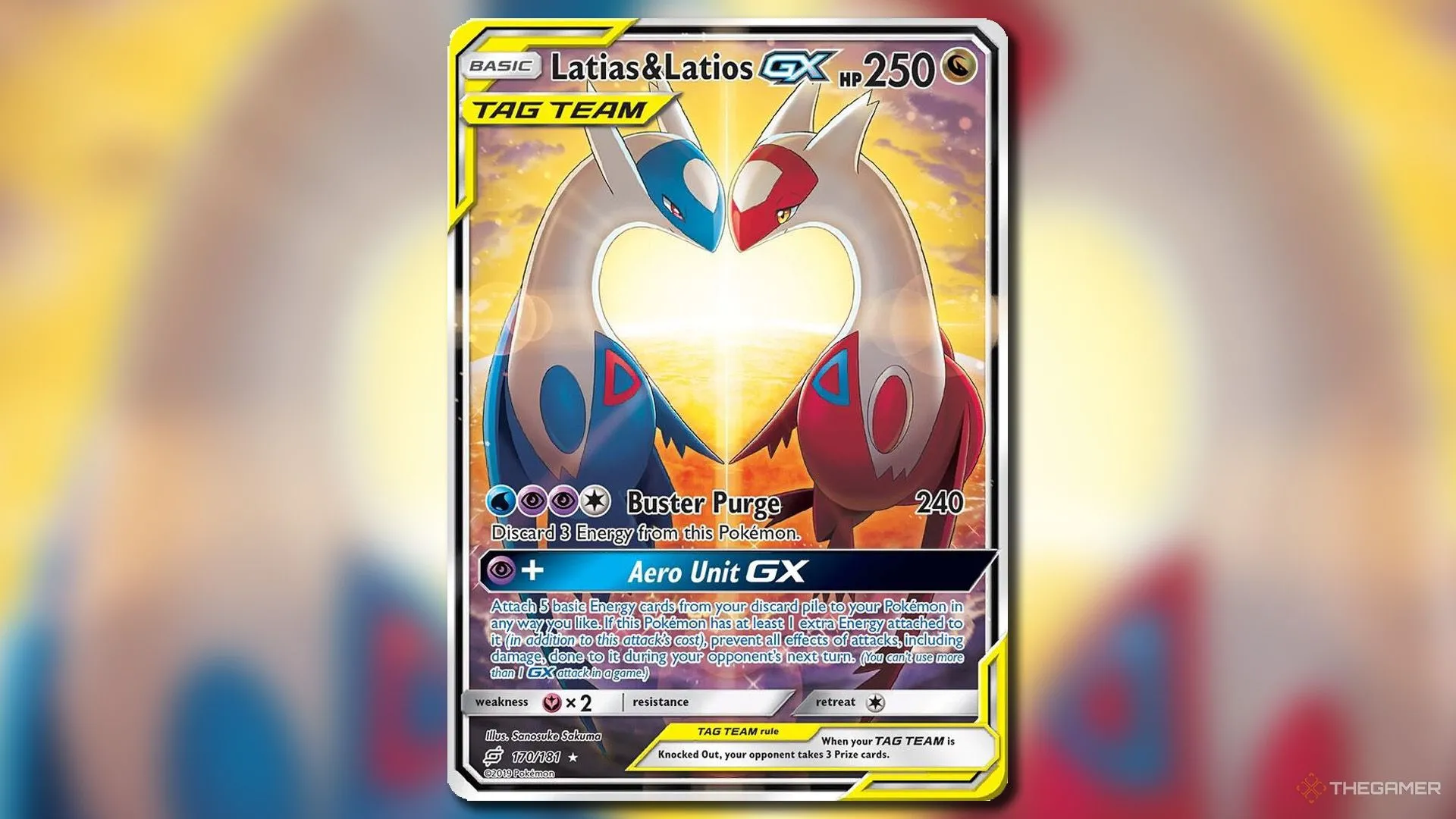 Thẻ bài Latias &amp; Latios GX Alternate Full Art từ bộ Team Up, một trong những lá bài hiện đại được yêu thích nhất của Pokemon TCG