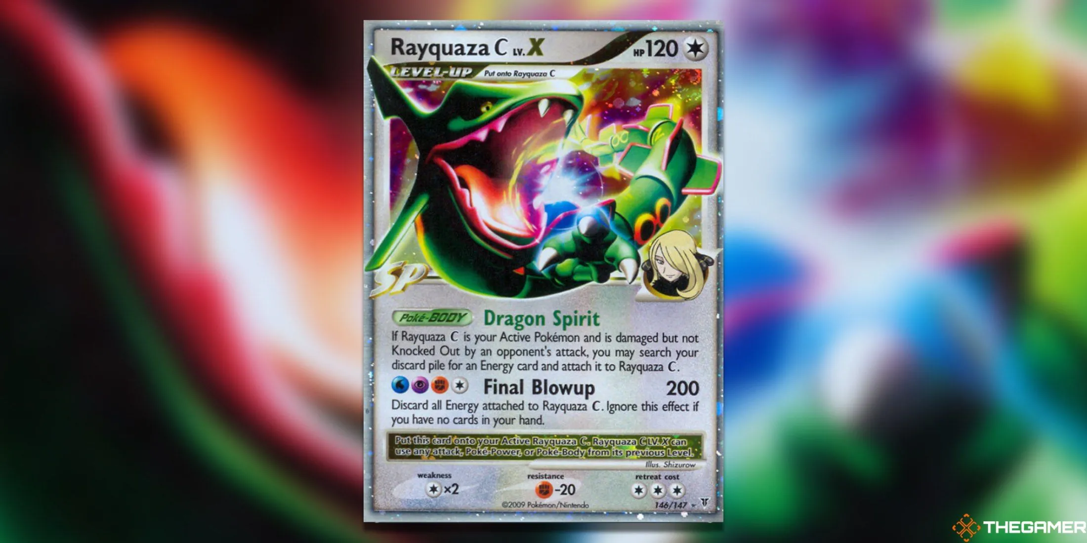 Thẻ bài Pokemon TCG Rayquaza C LV. X Supreme Victors, một trong những thẻ Rayquaza được yêu thích