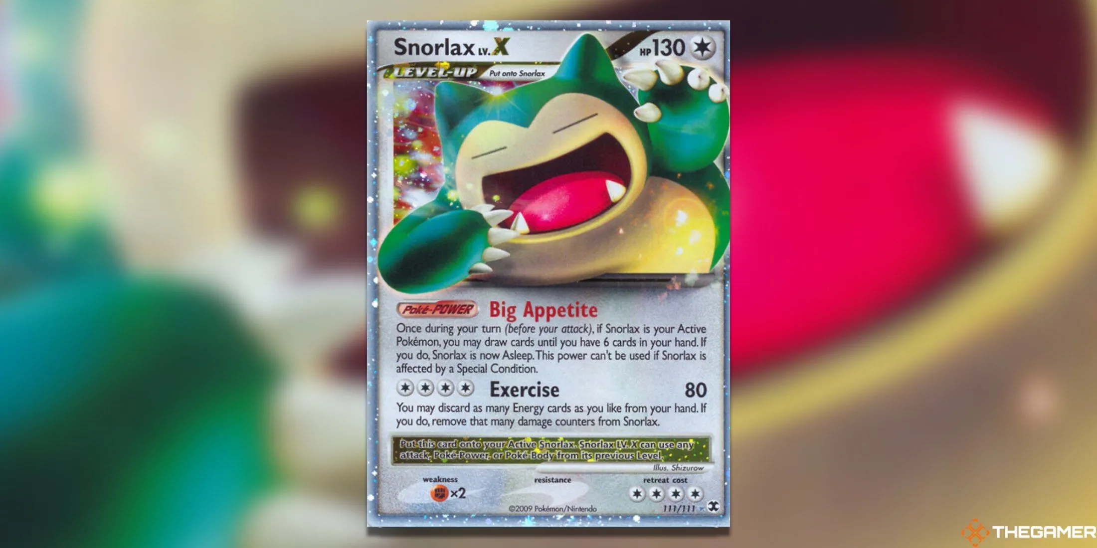 Thẻ bài Pokemon TCG Snorlax LV. X Rising Rivals, một trong những thẻ Snorlax đắt giá