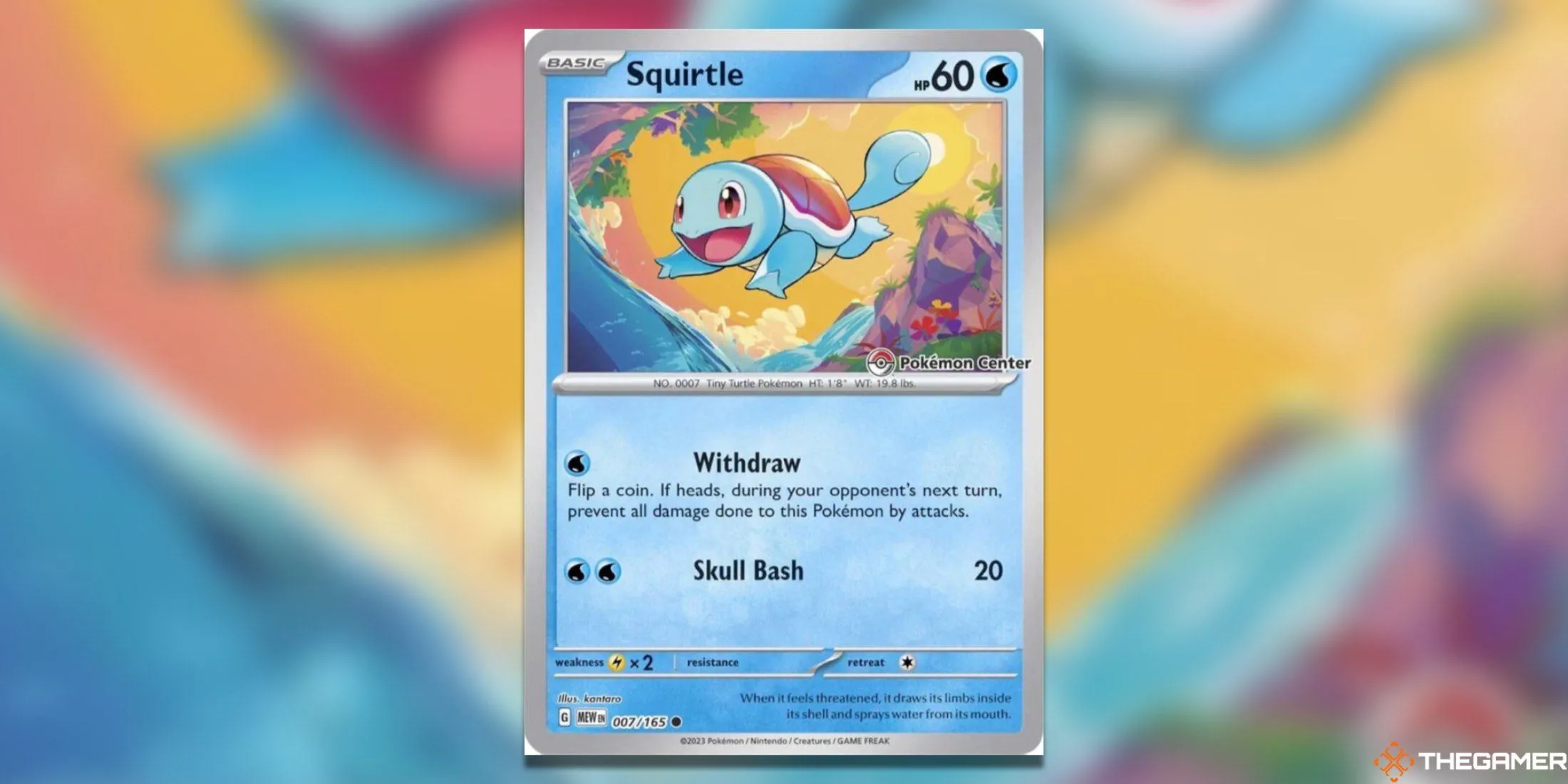 Thẻ Squirtle promo độc quyền Pokemon Center, một trong những thẻ hiếm và đắt giá.