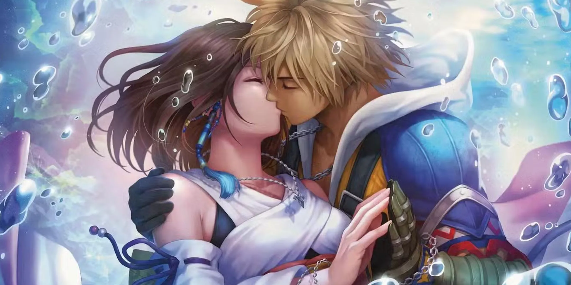 Tidus và Yuna trong bộ bài Magic: The Gathering Final Fantasy, biểu tượng của sự hợp tác kỳ diệu giữa hai thế giới game.