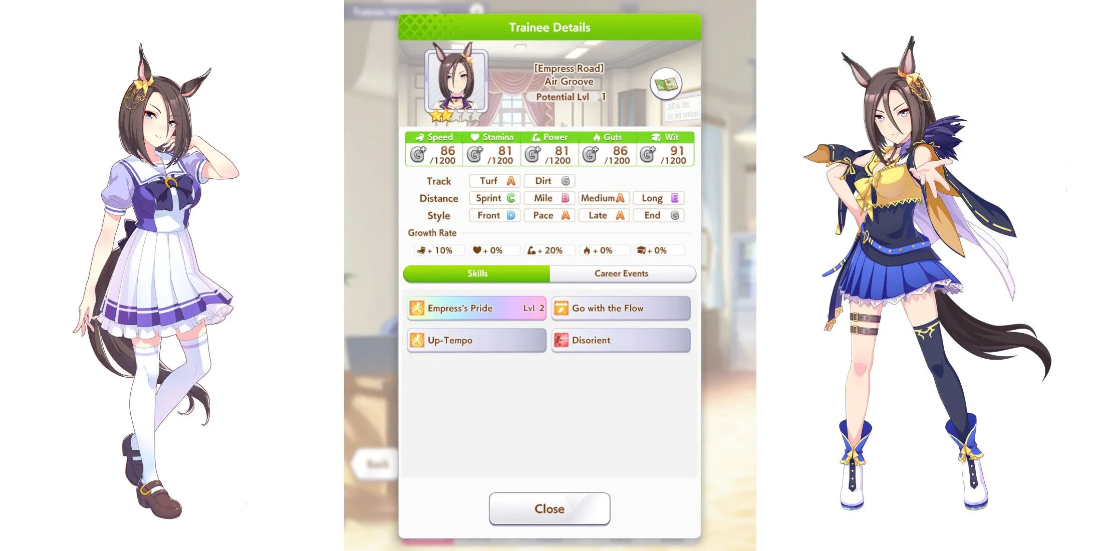 Umamusume Air Groove trong trang phục đua, sẵn sàng chinh phục mọi đường đua với phong thái nữ hoàng