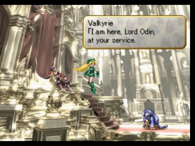 Valkyrie Lenneth trong Valkyrie Profile, nhân vật chính có nhiệm vụ thu thập linh hồn chiến binh cho Ragnarok, thể hiện vai trò trung tâm trong cốt truyện thần thoại.