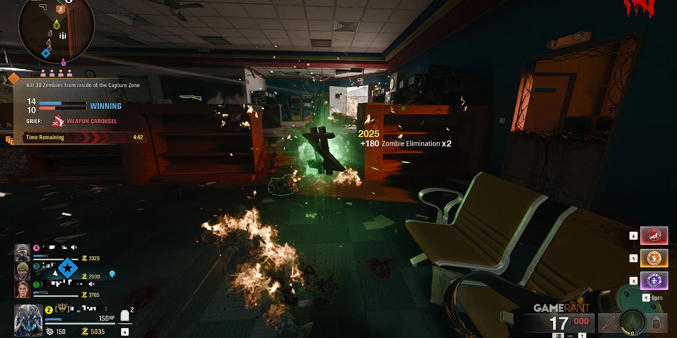 Vật phẩm tăng sức mạnh (Power-Up) rực rỡ trong Black Ops 6 Zombies Grief, biểu tượng cho sức mạnh tiềm ẩn giúp bạn thu thập Essence hiệu quả hơn.