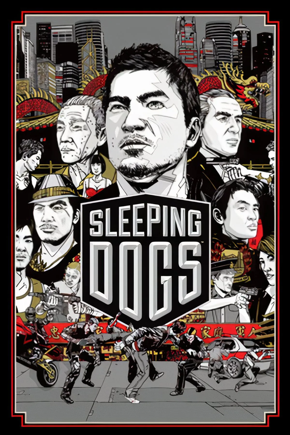 Wei Shen trong Sleeping Dogs đứng giữa khu phố Hong Kong nhộn nhịp, gợi lên không khí hành động và các mối quan hệ đa dạng anh có thể xây dựng.