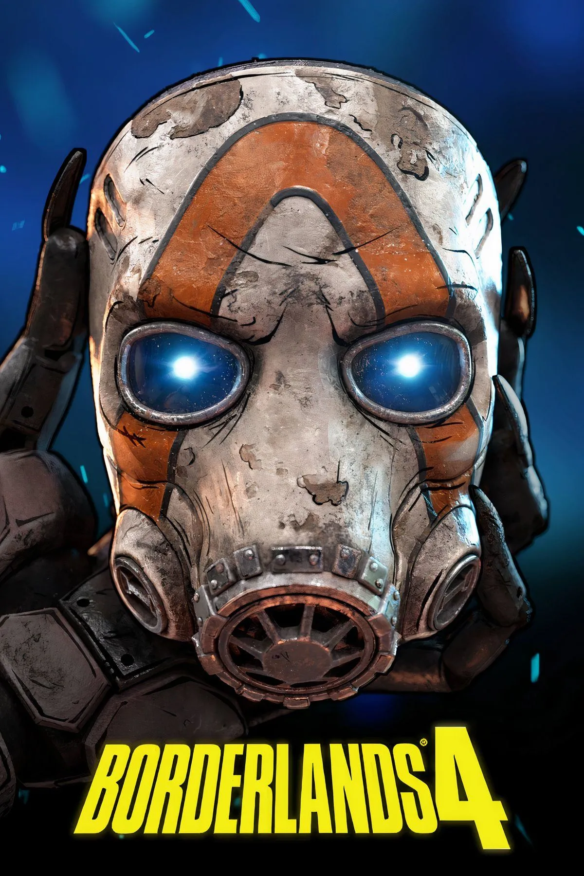 Ảnh bìa chính thức của game Borderlands 4, với logo và các nhân vật nổi bật, biểu tượng cho thế giới hỗn loạn và đầy màu sắc.