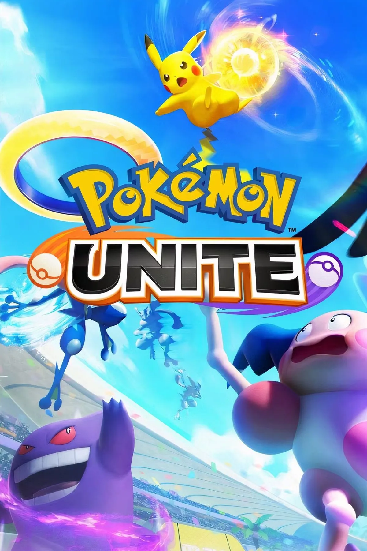 Ảnh bìa chính thức của Pokémon UNITE, mời gọi game thủ khám phá thế giới đầy sắc màu và thử thách