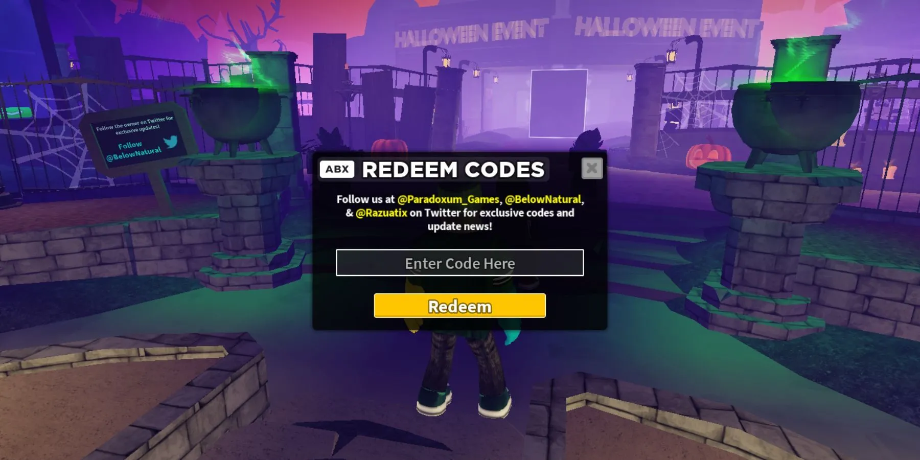 Giao diện nhập code Twitter (X) để nhận quà trong game TDS