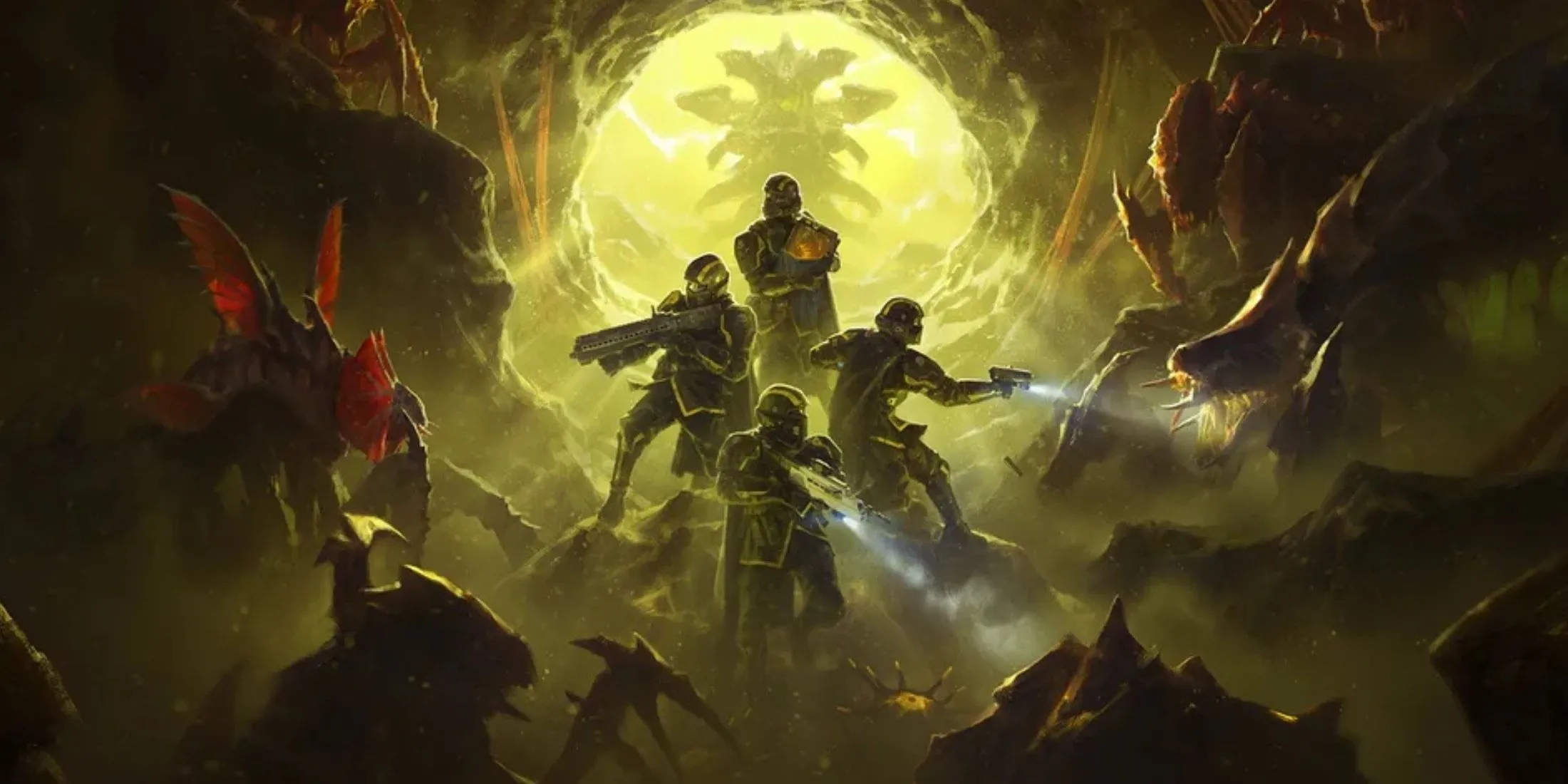 Hình ảnh quảng bá chính thức của Helldivers 2, gợi mở những cập nhật thú vị và cuộc chiến bảo vệ Super Earth