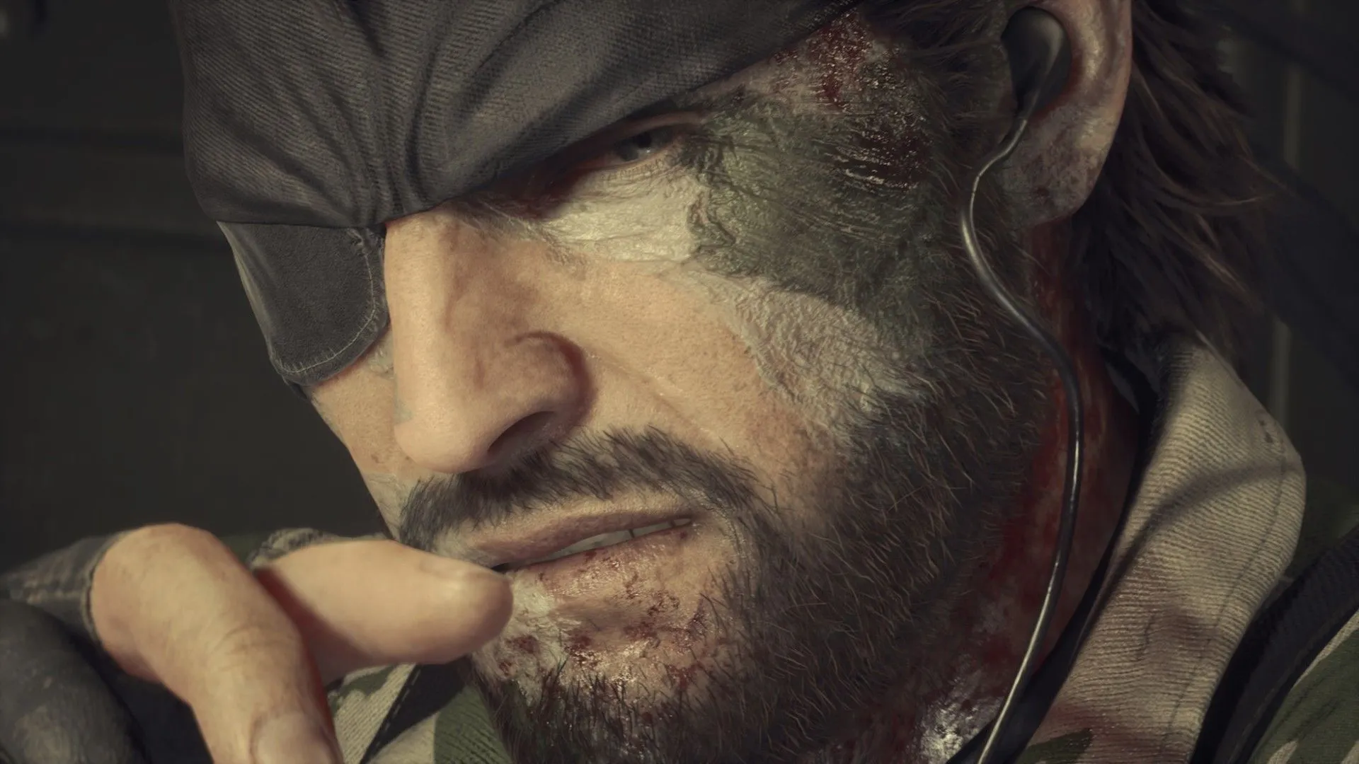 Naked Snake (Big Boss tương lai) với ánh mắt kiên định trong Metal Gear Solid Delta, sẵn sàng đối mặt với The Boss.