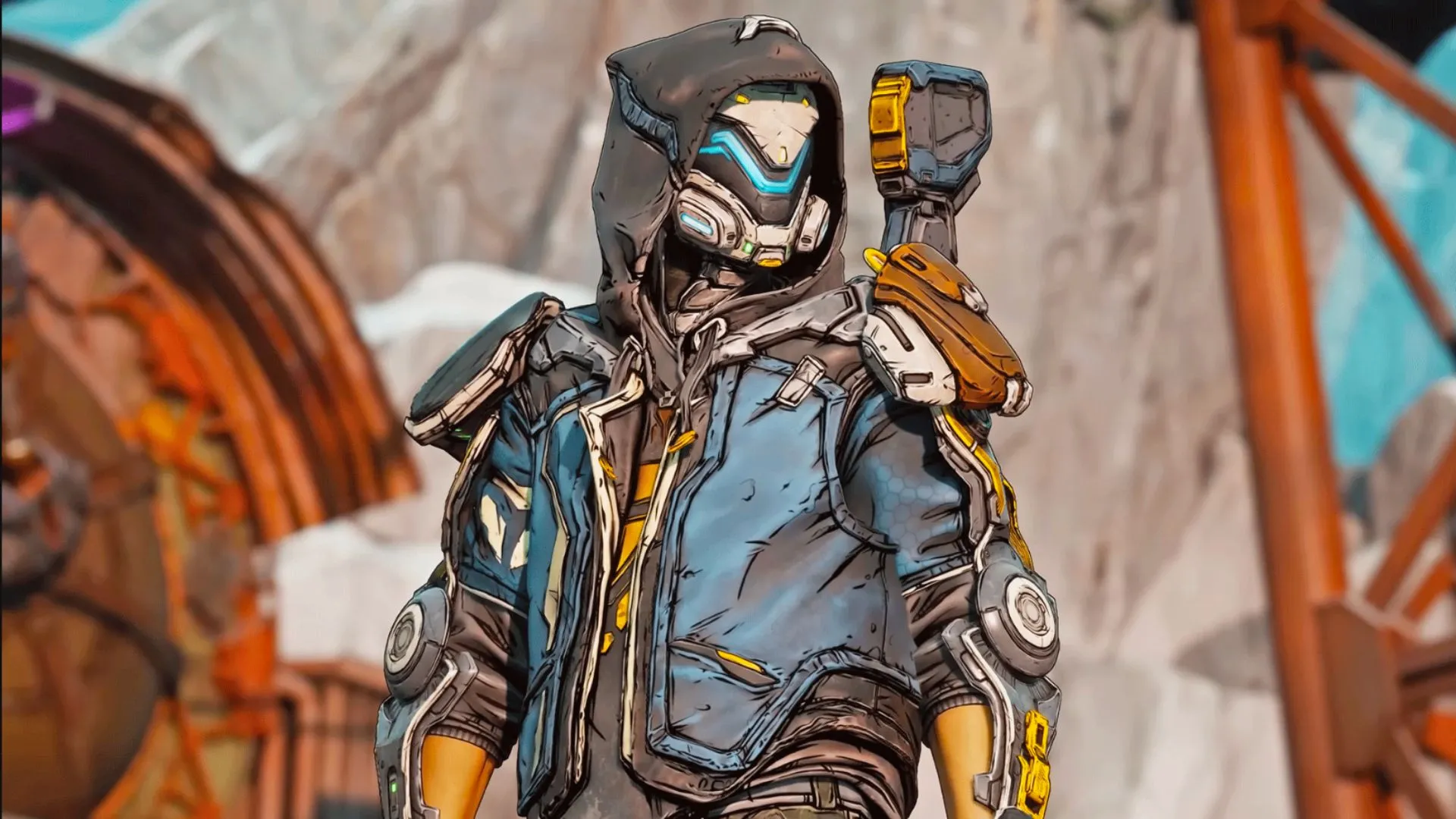 Rafa, một trong bốn Vault Hunter ban đầu của Borderlands 4, thể hiện phong cách chiến đấu linh hoạt.
