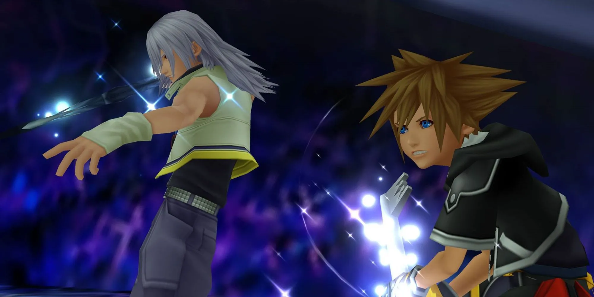 Riku và Sora đối mặt với Xemnas trong trận chiến đỉnh cao của Kingdom Hearts 2