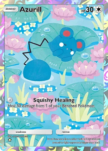 Thẻ Azurill với thiết kế mới lạ từ gói Secluded Springs của Pokemon TCG Pocket.
