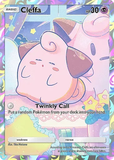 Thẻ bài Cleffa đặc biệt trong các gói khuyến mãi của Pokemon TCG Pocket.